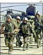 US troops at Bagram air base