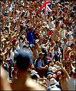 England supporters at the MCG