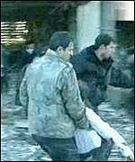 Victims being carried out of the rubble. Picture: TVS television channel