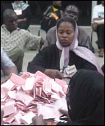 Officials count votes