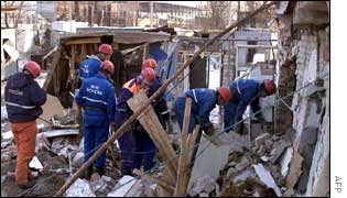 Rescue workers searching for survivors on Saturday. 