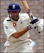 Michael Vaughan batting in Melbourne