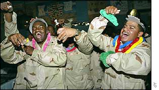 US soldiers north of Kuwait City