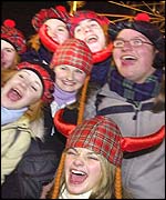Hogmanay revellers