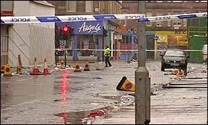 Crime scene in Glasgow