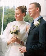 Wedding photo of Jonathan and Olya, Sept 2002