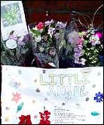 Floral tributes at Ashington