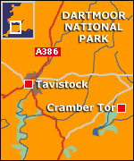 Map showing Cramber Tor