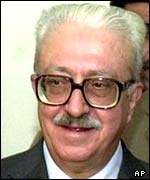 Iraq's Deputy Prime Minister Tariq Aziz