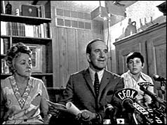 Pierre Laporte with members of his family in his Montreal residence before he was kidnapped and murdered.
