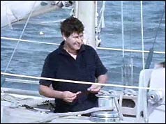 Chay Blyth aboard his yacht