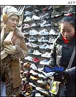 Chinese shopping for trainers