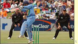 Sehwag notched four fours in his innings of 23