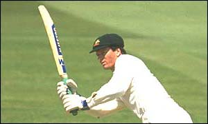 Steve Waugh scores his first Test century against England in 1989
