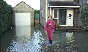 Pat Topham outside her house in Tempsford, Bedfordshire