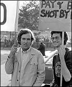 Peter Hain demonstrating against apartheid