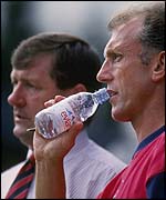 Bruce Rioch (left) and his former Highbury assistant Stuart Houston
