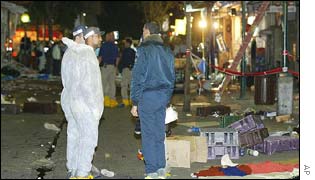 Investigators at the scene