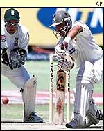 Faisal Iqbal batting in Cape Town