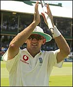 Caddick applauds the England supporters