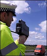 Police and speed gun