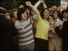Photograph of demonstrators in London