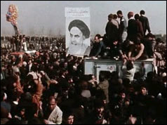 Photograph of the crowds in Tehran