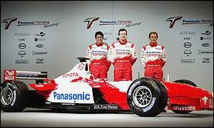 Toyota's three drivers stand behind the TF103