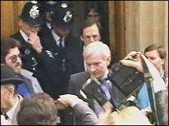 Harvey Proctor leaving court
