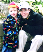 Daniel Cleverley with young brother, Hallam