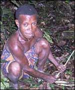 A Pygmy woman in neighbouring Central Africa Republic 