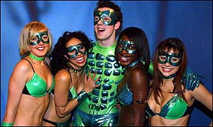 Ralf Little enjoys some female company