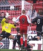 Action at Clyde's Broadwood Stadium