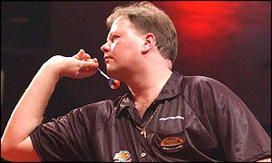 Raymond Barneveld shows the desire for victory