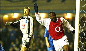 Lauren celebrates his goal