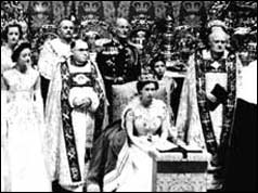 Queen Elizabeth II at her coronation