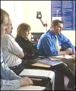 Trainees doctors in the classroom