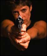 Woman with gun
