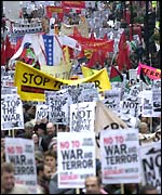 Stop the War Coalition protest in London