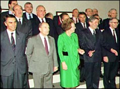 European leaders with Queen Beatrix of the Netherlands