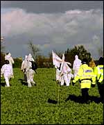 GM demonstrators and police PA