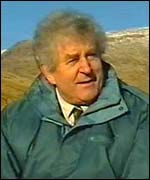 Rhodri Morgan, on a mountain