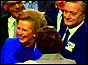 Margaret Thatcher receiving a rapturous applause