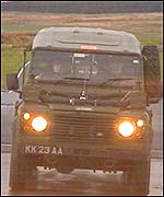 Army vehicle at Sennybridge