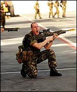 Marine on board HMS Ocean