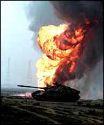 Torched oil fields in 1991