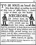 Ad for a slave auction