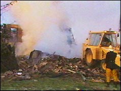 Remains of block of flats