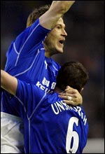 Everton goalscorer Brian McBride