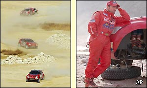 Stephane Peterhansel's challenge fails near the end